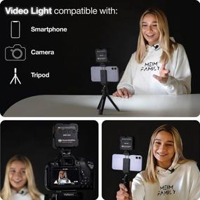 img 2 attached to Dimmable LED Video Conference Lighting With 3 Cold Shoe Mounts, Compatible With Phone Tripods And Video Cameras, Portable Light For TikTok And Teenage Girls, Includes Battery - PowerDeWise