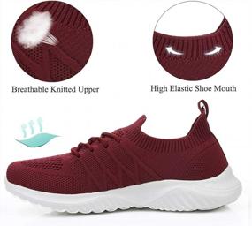 img 3 attached to Comfort And Versatility Combined: Explore AKK Women'S Slip-On Memory Foam Tennis Shoes