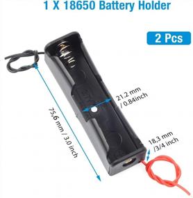 img 2 attached to QTEATAK Набор из 8 держателей батарей с проводами для батарей 18650 - идеально подходит для проектов по изготовлению электроники своими руками