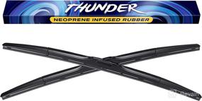 img 4 attached to 🌪️ Spearhead THUNDER 22-Inch + 20-Inch Hybrid Wiper Blades with Neoprene Infused Rubber - Outwiping Silicone (Pair)