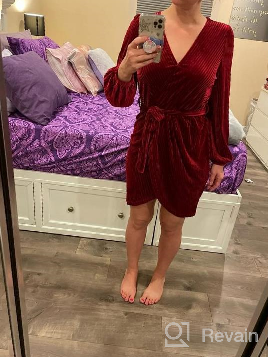 img 1 attached to BerryGo'S Velvet Wrap Dress - The Perfect Blend Of Elegance And Sensuality For Winter Parties review by Carmen Adams