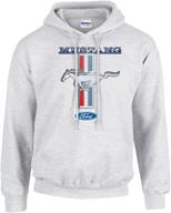 ford mustang pony unisex hooded sweatshirt logo hoodie - black, small | authentic performance racing car muscle car hood logo