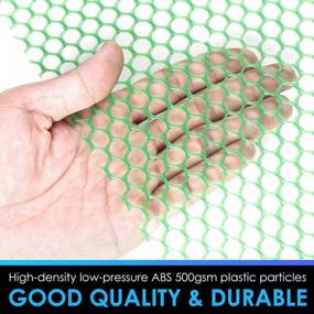 img 3 attached to Upgrade Your Garden & Poultry Fencing With MAPORCH'S Green Plastic Chicken Wire Fence Mesh - 15.7IN X 10FT