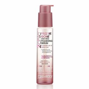 img 4 attached to 💆 GIOVANNI 2chic Frizz Be Gone Anti-Frizz Polishing Serum - 2.75 oz. Natural Hair Smoothing Formula with Shea Butter & Sweet Almond Oil, No Parabens, Color Safe
