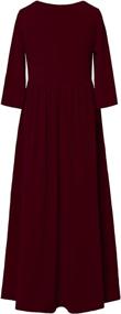 img 3 attached to 👗 Perfashion Pleated Cotton Girls' Dresses with Pocketed Casual Style