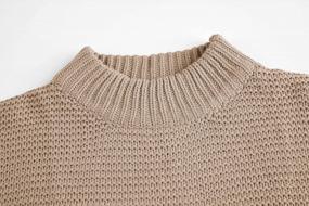 img 2 attached to Stay Cozy With Imily Bela Girls' Long Sleeve Knit Sweaters With Mock Neck Collar