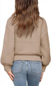 img 3 attached to Stay Cozy With Imily Bela Girls' Long Sleeve Knit Sweaters With Mock Neck Collar