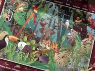img 1 attached to Think2Master Colorful Rainforest Jungle 100 Pieces Jigsaw Puzzle Fun Educational Toy For Kids, School & Families. Great Gift For Boys & Girls Ages 4-8 To Stimulate Learning. Size:23.4” X 16.5” review by Janet Battle