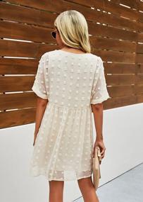 img 2 attached to Flaunt Your Style With KIRUNDO'S Summer Women'S Swiss Dot Mini Dress