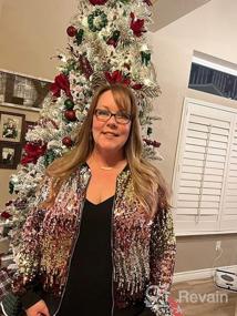 img 7 attached to Sparkle And Shine In KANCY KOLE Women'S Sequin Jacket - S-2XL!
