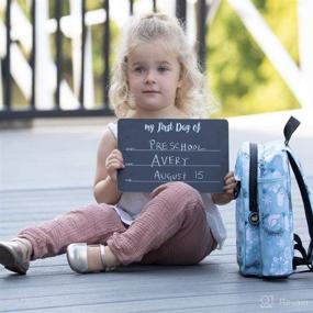 img 3 attached to 📝 Urban Infant Toddler-Sized Reusable Chalkboard Sign for My First Day of School, 10x7 inches