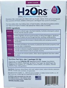 img 2 attached to 🍓 H2ORS Electrolyte Drink Powder: Berry Flavor (24 Pack)