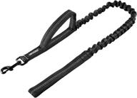 🐾 onetigris tactical dog training bungee leash with control handle & quick release nylon leads rope - upgraded version 2019 (black - reflective strip) logo