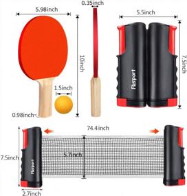 img 2 attached to FBSPORT Portable Ping Pong Paddle Set With Retractable Net, 2 Rackets, 6 Balls, Carry Bag - Perfect For Children And Adults, Great For Indoor And Outdoor Games