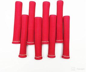 img 3 attached to WFLNHB 8 Pcs 1200° Spark Plug Wire Boots Heat Shield Protector Sleeve Red Replacement For SBC BBC