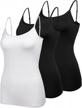 bluetime women's stretchy tank tops with adjustable straps - solid colors, scoop neck, and 2-3 pack options (s-xxl) logo