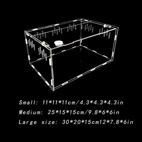 img 3 attached to 🐍 Transparent Acrylic OMEM Pet Reptile Box - Premium Reptile Combination Breeding Box for Spiders, Scorpions, and Snakes