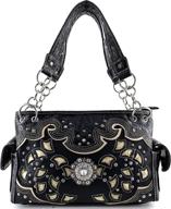 justin west embroidery turquoise rhinestone women's handbags & wallets via shoulder bags логотип