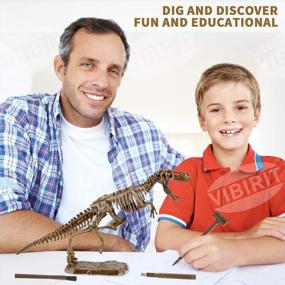img 2 attached to Exciting Digging Adventure With VIBIRIT Dinosaur Skeleton Set - Realistic Fossil Kit Model Toys For Kids!