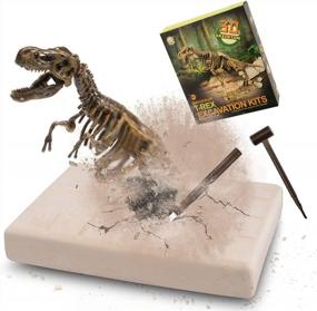 img 4 attached to Exciting Digging Adventure With VIBIRIT Dinosaur Skeleton Set - Realistic Fossil Kit Model Toys For Kids!
