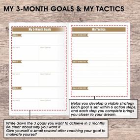 img 1 attached to CAGIE Undated Planner For Women: 12 Months, 54 Weeks, And Any Time Organization With Goal-Setting Tools And Elastic Closure - Black, 5.7" X 8.3