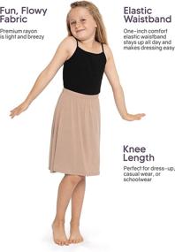 img 1 attached to 👗 XXL Stretch Comfort Girls' Length Apparel at Skirts & Skorts