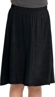 👗 xxl stretch comfort girls' length apparel at skirts & skorts logo