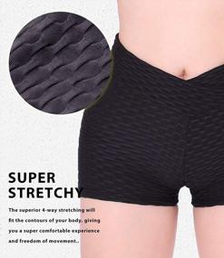 img 2 attached to High Waist Ruched Yoga Shorts For Women - Butt Lifting, Athletic Workout, Gym, Running, And Sports Hot Pants By TFO