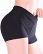 high waist ruched yoga shorts for women - butt lifting, athletic workout, gym, running, and sports hot pants by tfo logo