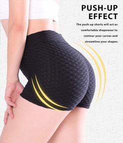 img 1 attached to High Waist Ruched Yoga Shorts For Women - Butt Lifting, Athletic Workout, Gym, Running, And Sports Hot Pants By TFO