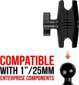 img 2 attached to 📱 2.75 Inch Composite ABS Plastic Arm with Dual 1 Inch Ball Sockets. Single Thumbscrew. Compatible with RAM and 1 Inch Ball Systems from Arkon, iBolt and More. Tackform Enterprise Series.