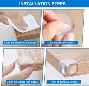 img 1 attached to 👶 ZenTiky 24 Packs Corner Protector: Clear Silicone Soft Edge Safety Guards for Baby and Furniture, Adhesive Bumper for Sharp Corners and Table Edges - Ideal for Kids Safety