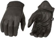 🧤 black mg7510 - premium leather short wrist cruiser gloves for men, by milwaukee leather logo