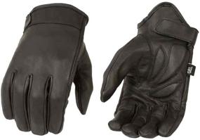 img 2 attached to 🧤 Black MG7510 - Premium Leather Short Wrist Cruiser Gloves for Men, by Milwaukee Leather