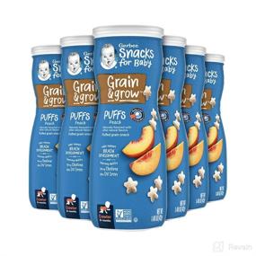 img 4 attached to 🍑 Gerber Peach Puffs Cereal Snack - Pack of 6, 1.48 oz