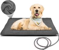 waterproof outdoor pet heating pads for dogs and cats - electric heating mat for dog house - 🐾 auto temperature control - chew resistant steel cord - washable cover - soft and cozy heated pet bed pad логотип