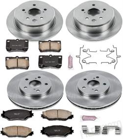 img 1 attached to Enhanced Power Stop KOE2407 Autospecialty Brake Kit - OEM Brake Rotors & Ceramic Brake Pads for Front and Rear Replacement