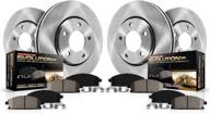 enhanced power stop koe2407 autospecialty brake kit - oem brake rotors & ceramic brake pads for front and rear replacement логотип