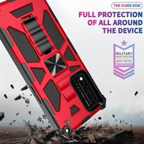img 1 attached to 📱 Jusy T-Mobile Revvl V+ 5G Case with Kickstand + 2 Screen Protectors - Full Protection Shockproof Phone Case for Revvl V Plus, Red - Men's Edition