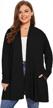 women's lightweight open front cardigan: long sleeve, soft drape fall sweater with pockets - jollielovin logo