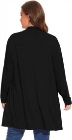img 1 attached to Women'S Lightweight Open Front Cardigan: Long Sleeve, Soft Drape Fall Sweater With Pockets - JollieLovin