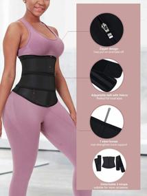 img 2 attached to MASS21 S-6X Latex Waist Trainer For Women Long Torso Plus Size Corset Waist Cincher For Lower Belly Fat