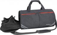идеальная спортивная сумка для мужчин и женщин - спортивная сумка canway 30 л с мокрым карманом, отделением для обуви и многофункциональными сумками в элегантном черном дизайне логотип