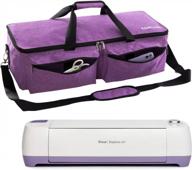 waterproof cricut carrying bag in purple - perfect for cricut explore air and maker supplies logo