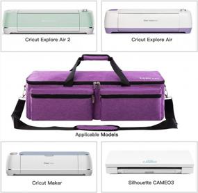 img 1 attached to Waterproof Cricut Carrying Bag In Purple - Perfect For Cricut Explore Air And Maker Supplies