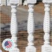 clear deck rail safety net by kidkusion: 16ft x 38in usa-made guard for balcony, stairway, child & pet safety - prevent toy accidents, 4500 logo