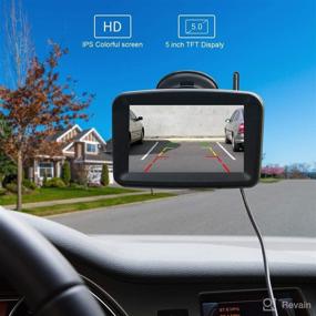 img 2 attached to 🚗 Xroose Wireless Backup Camera - Reliable 5" Rear View System with 1080P Monitor and Night Vision for Cars, Trucks, SUVs & RVs - Stable 2.4GHz Digital Wireless Signal