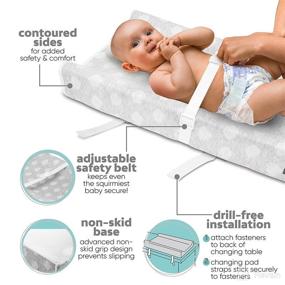 img 1 attached to 👶 Jool Baby Contoured Changing Pad: Waterproof, Non-Slip & Cozy Matress Cover for Ultimate Comfort & Cleanliness