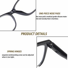 img 2 attached to 5-Pack Blue Light Blocking Reading Glasses For Men And Women - Anti-Fatigue Computer Reader With Fashionable Gradient Colors And Spectacle Frames (Mix Of 5 Colors, Strength 1.5)