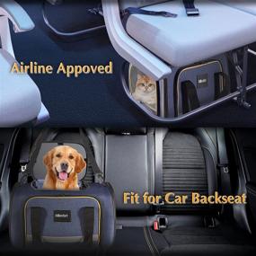 img 1 attached to 🐶 Millenfort Airline Approved Cat/Dog Carrier for Large & Medium Pets up to 15 lbs, Soft Sided & Expandable Travel Bag with Removable Fleece Pad
